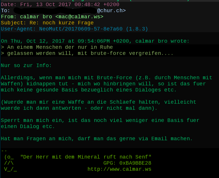 Gewalt ist keine Basis fuer einen Dialog